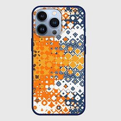 Чехол для iPhone 13 Pro Геометрические разводы, цвет: 3D-тёмно-синий