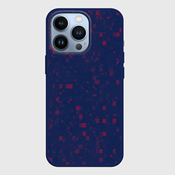 Чехол для iPhone 13 Pro Color red squares, цвет: 3D-тёмно-синий