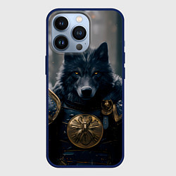Чехол для iPhone 13 Pro Волк в доспехах, цвет: 3D-тёмно-синий