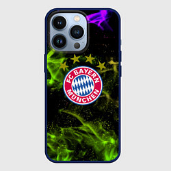 Чехол для iPhone 13 Pro Бавария Мюнхен огонь, цвет: 3D-тёмно-синий