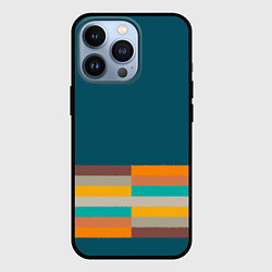 Чехол для iPhone 13 Pro Индиго и шумовой градиент заката с текстурой, цвет: 3D-черный