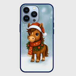 Чехол для iPhone 13 Pro Милый конек, цвет: 3D-тёмно-синий