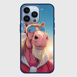Чехол iPhone 13 Pro Новогодний конь сэлфи
