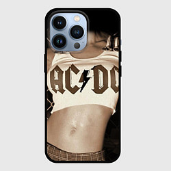 Чехол для iPhone 13 Pro AC/DC Girl, цвет: 3D-черный