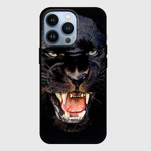 Чехол iPhone 13 Pro Пантера / 3D-Черный – фото 1