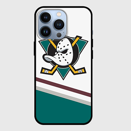 Чехол iPhone 13 Pro Anaheim Ducks Selanne / 3D-Черный – фото 1
