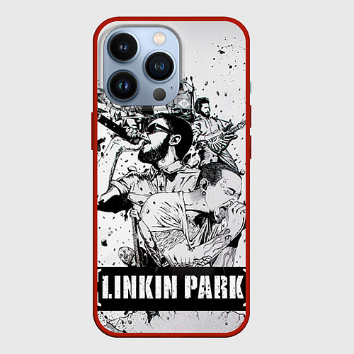 Чехол iPhone 13 Pro Linkin Park / 3D-Красный – фото 1