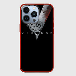 Чехол для iPhone 13 Pro Vikings Emblem, цвет: 3D-красный