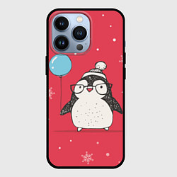 Чехол для iPhone 13 Pro Влюбленная пингвинка, цвет: 3D-черный