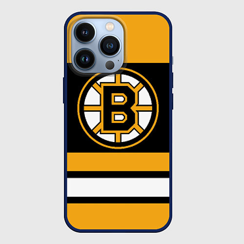 Чехол iPhone 13 Pro Boston Bruins / 3D-Тёмно-синий – фото 1
