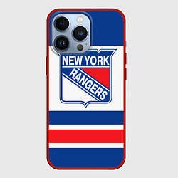 Чехол для iPhone 13 Pro New York Rangers, цвет: 3D-красный