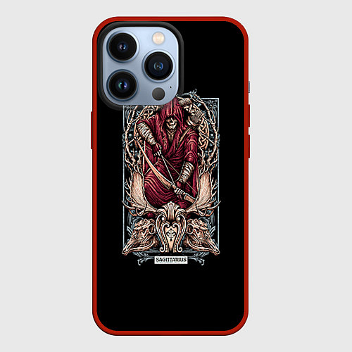 Чехол iPhone 13 Pro Стрелец / 3D-Красный – фото 1