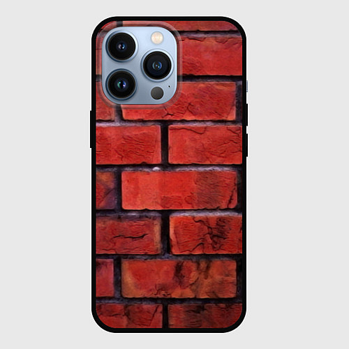 Чехол iPhone 13 Pro Кирпич / 3D-Черный – фото 1