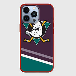 Чехол для iPhone 13 Pro Anaheim Ducks Selanne, цвет: 3D-красный