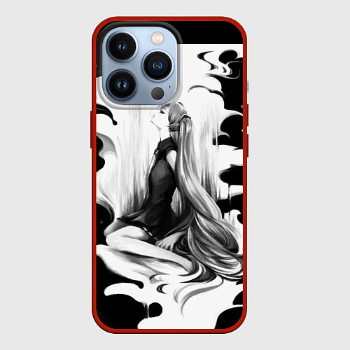 Чехол iPhone 13 Pro Hatsune Miku / 3D-Красный – фото 1