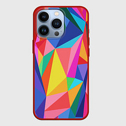 Чехол для iPhone 13 Pro Радуга, цвет: 3D-красный