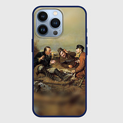 Чехол для iPhone 13 Pro Русские охотники, цвет: 3D-тёмно-синий