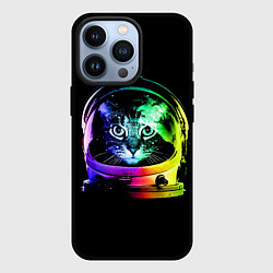 Чехол для iPhone 13 Pro Кот космонавт, цвет: 3D-черный