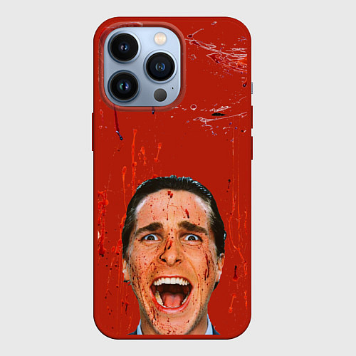Чехол iPhone 13 Pro Американский психопат / 3D-Красный – фото 1