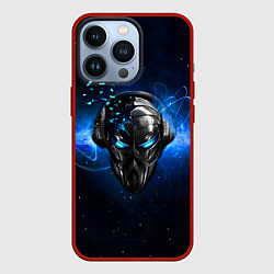 Чехол для iPhone 13 Pro Pirate Station: Blue Space, цвет: 3D-красный
