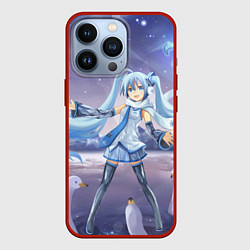 Чехол для iPhone 13 Pro Hatsune Miku, цвет: 3D-красный