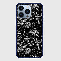 Чехол для iPhone 13 Pro Призрачный арт, цвет: 3D-тёмно-синий