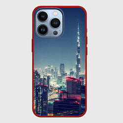Чехол для iPhone 13 Pro Дубай, цвет: 3D-красный