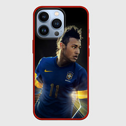 Чехол для iPhone 13 Pro Neymar: Brasil Team, цвет: 3D-красный