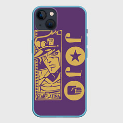 Чехол для iPhone 14 Plus JoJo Bizarre Adventure, цвет: 3D-голубой