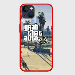 Чехол для iPhone 14 Plus GRAND THEFT AUTO 5, цвет: 3D-красный