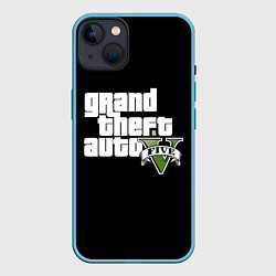 Чехол для iPhone 14 Plus GTA 5, цвет: 3D-голубой