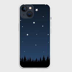 Чехол для iPhone 14 Plus Ночное небо, цвет: 3D-белый