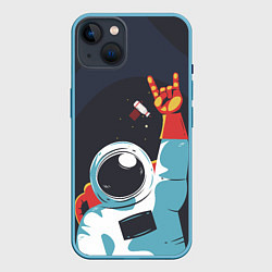 Чехол для iPhone 14 Plus Космос Поехали!, цвет: 3D-голубой