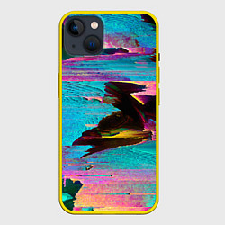 Чехол для iPhone 14 Plus Multicolored vanguard glitch, цвет: 3D-желтый