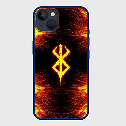 Чехол для iPhone 14 Plus Берсерк расплавленный, цвет: 3D-тёмно-синий