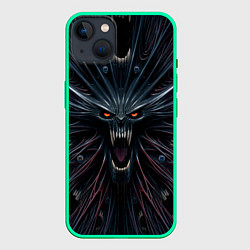 Чехол для iPhone 14 Plus Scream alien monster, цвет: 3D-мятный