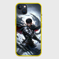 Чехол для iPhone 14 Plus Берсерк - нейросеть, цвет: 3D-желтый