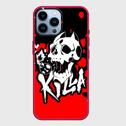 Чехол для iPhone 14 Pro Max KILLA, цвет: 3D-малиновый