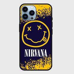 Чехол для iPhone 14 Pro Max NIRVANA НИРВАНА, цвет: 3D-черный