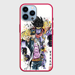 Чехол для iPhone 14 Pro Max JOJO, цвет: 3D-малиновый