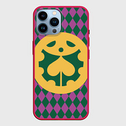Чехол для iPhone 14 Pro Max ДжоДжо, цвет: 3D-малиновый