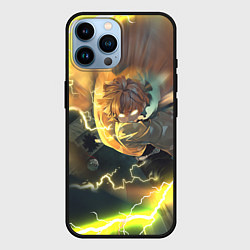 Чехол для iPhone 14 Pro Max ZENITSU ЗЕНИТСУ ЛОГО спина, цвет: 3D-черный