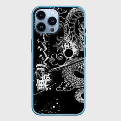 Чехол для iPhone 14 Pro Max ТОКИЙСКИЕ МСТИТЕЛИ TOKYO REVENGERS ДРАКОН, цвет: 3D-голубой