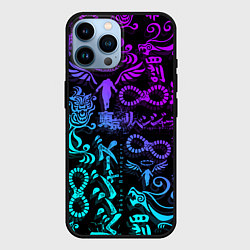 Чехол для iPhone 14 Pro Max ТАТУ ТОКЙСКИЕ МСТИТЕЛИ НЕОН, цвет: 3D-черный