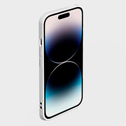 Чехол для iPhone 14 Pro Max BMW blue neon theme, цвет: 3D-белый — фото 2