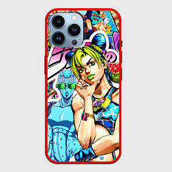 Чехол для iPhone 14 Pro Max JoJos Bizarre Adventure - Джолин Кудзё, цвет: 3D-красный