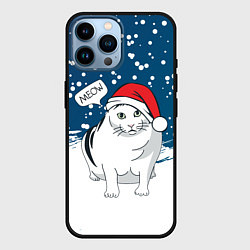 Чехол для iPhone 14 Pro Max НОВОГОДНИЙ КОТ БЕНДЕР МЕМ, цвет: 3D-черный