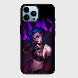Чехол для iPhone 14 Pro Max JINX ARCANE НАДПИСЬ LEAGUE OF LEGENDS, цвет: 3D-черный