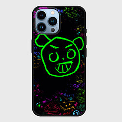 Чехол для iPhone 14 Pro Max League Of Legends граффити неон, цвет: 3D-черный