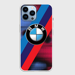 Чехол для iPhone 14 Pro Max BMW Luxury, цвет: 3D-белый
